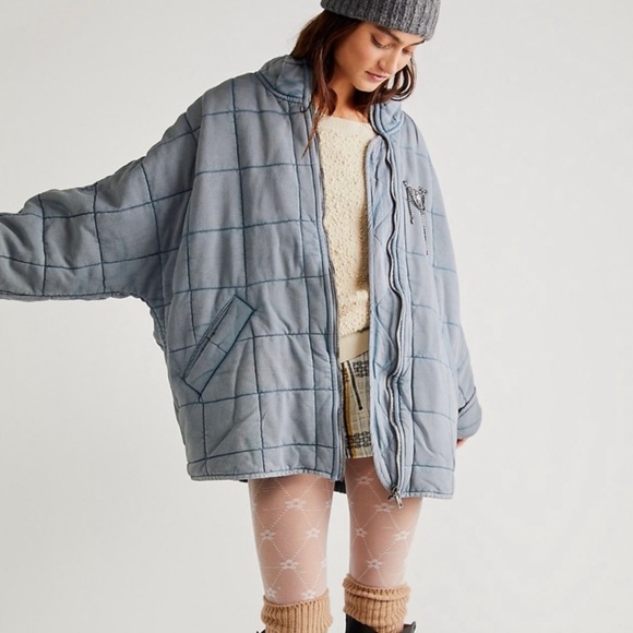 Free People Jackets & Blazers - Free People Dolman Quilted Jacket in Wavy Waters